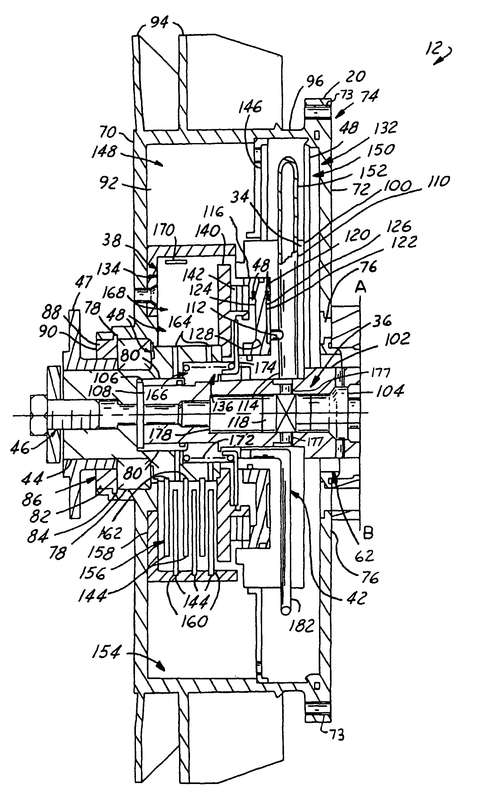 Hydraulic controlled fan clutch with integral cooling