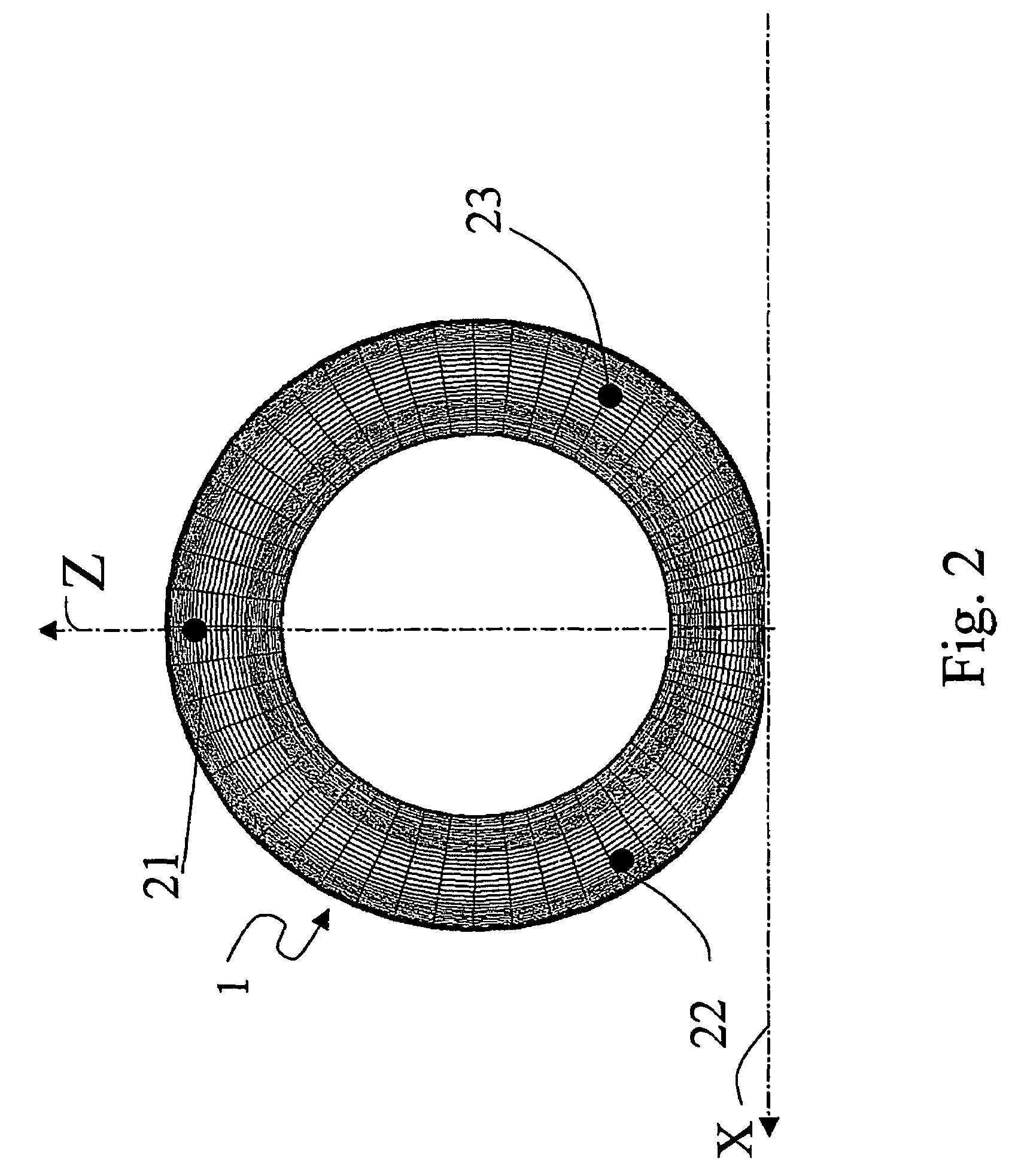 Tyre, wheel, method and system for monitoring the tyre, and method for controlling a vehicle
