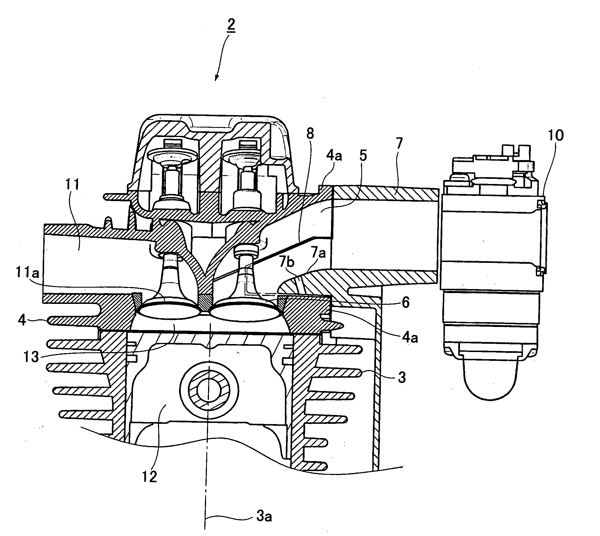 Intake port for 4-cycle engine