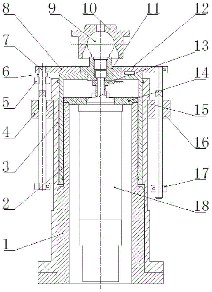 Vertical supporting device