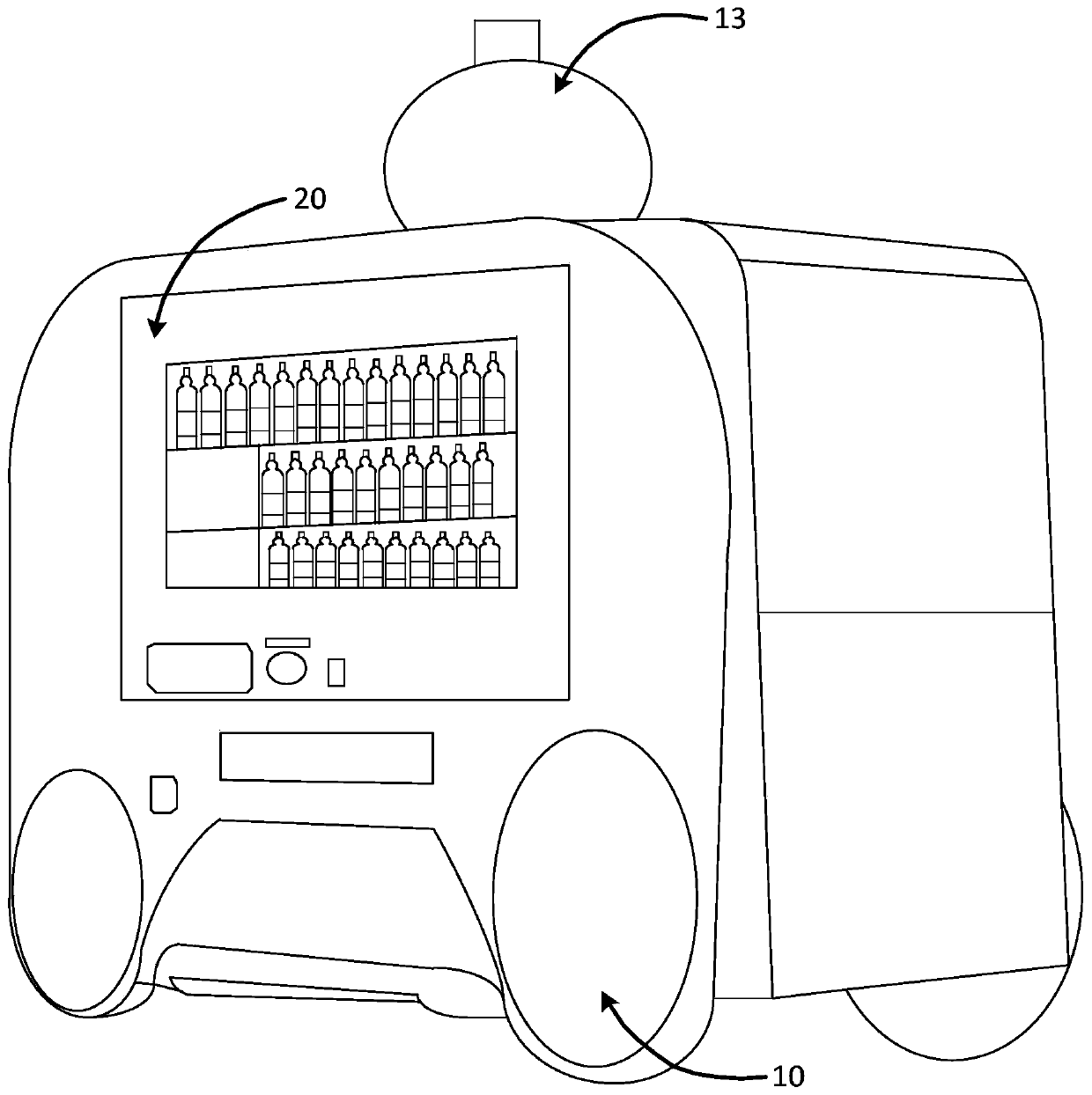 Movable automatic vending robot