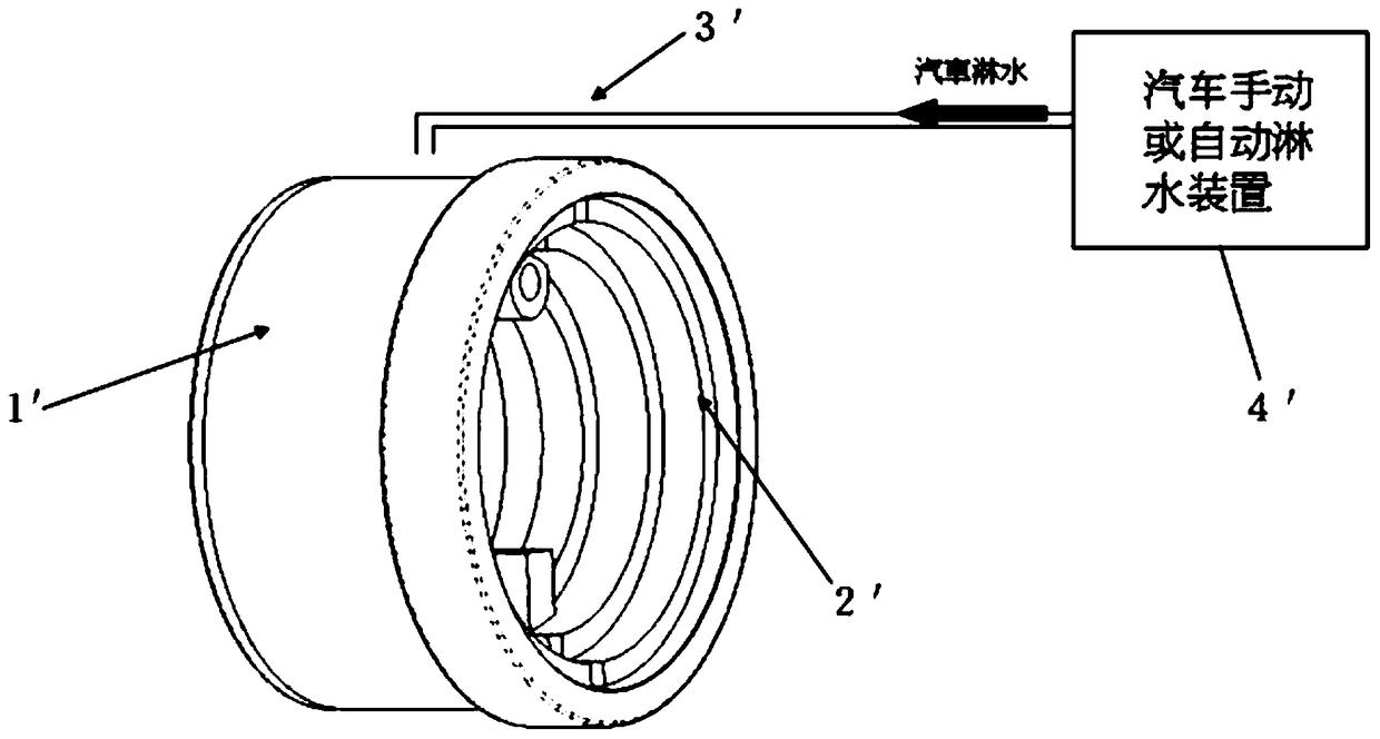 A water-cooled brake hub and its waterway system