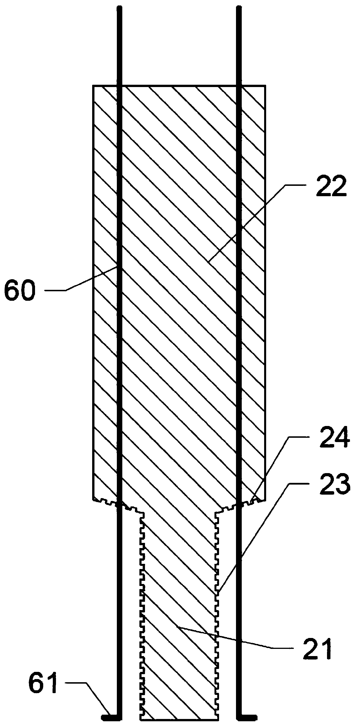 Connecting structure and construction method for assembly type bridge pier column and bearing platform