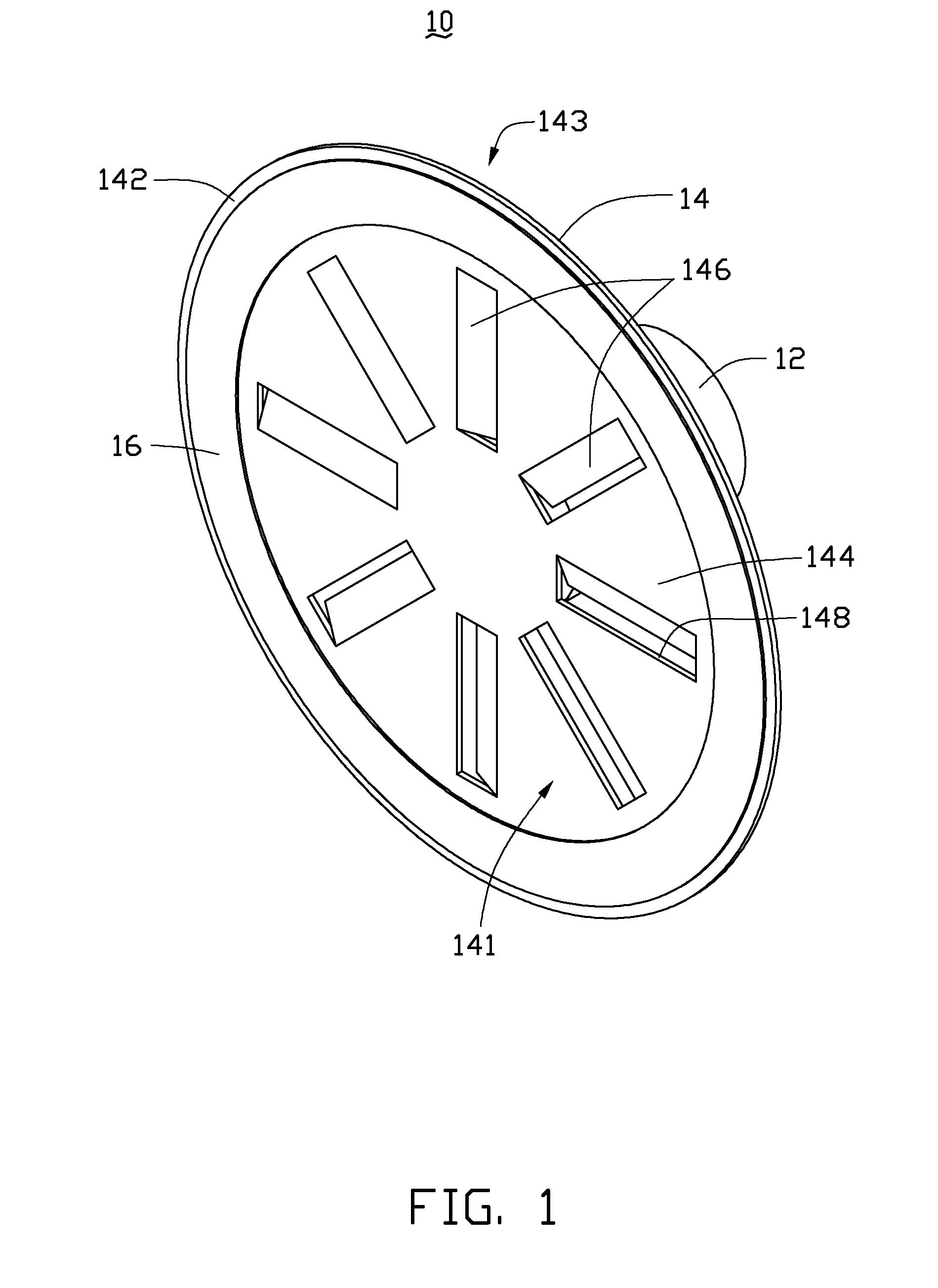 Color wheel with fan blade
