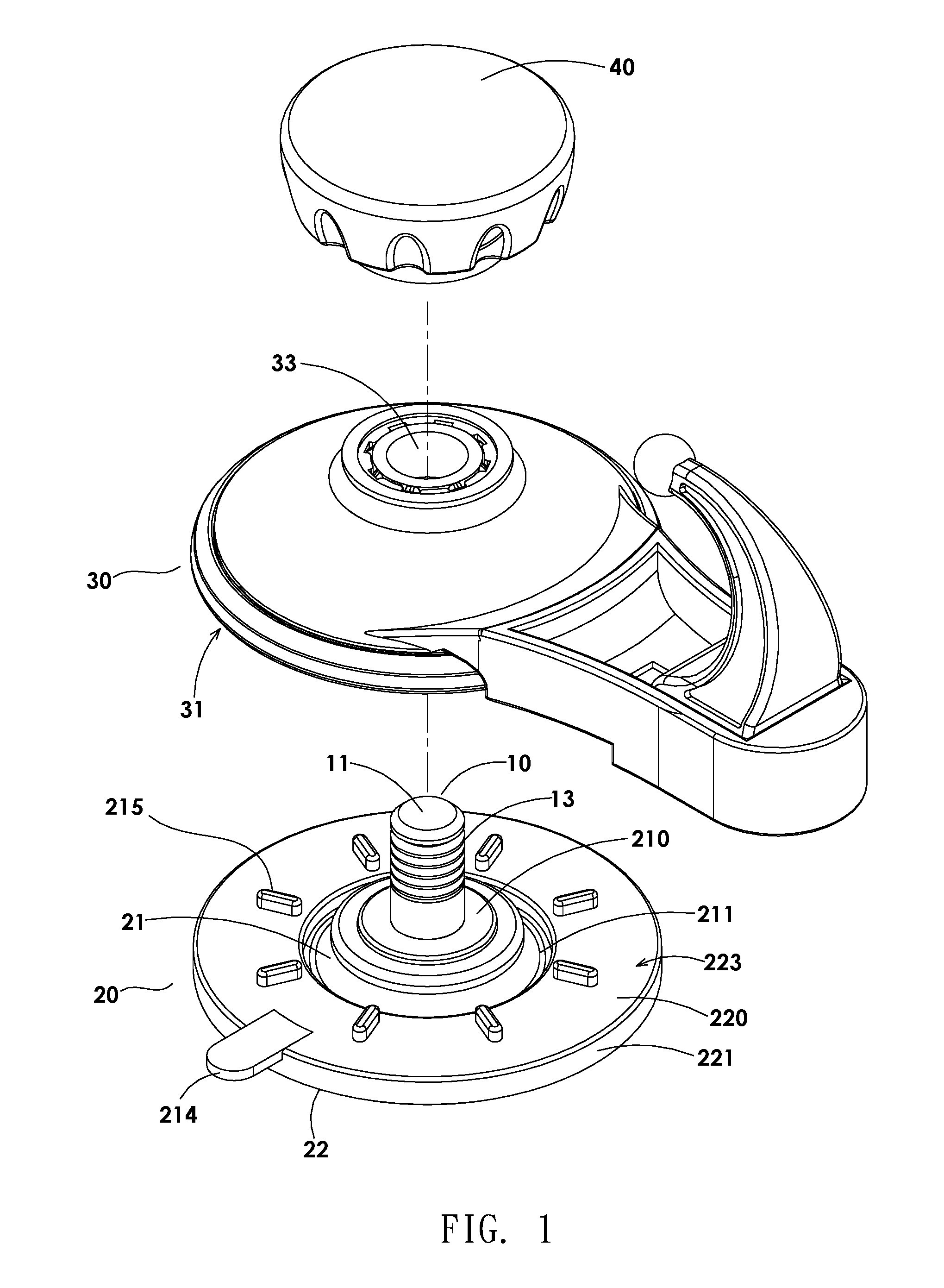 Vacuum retaining device capable of reuse