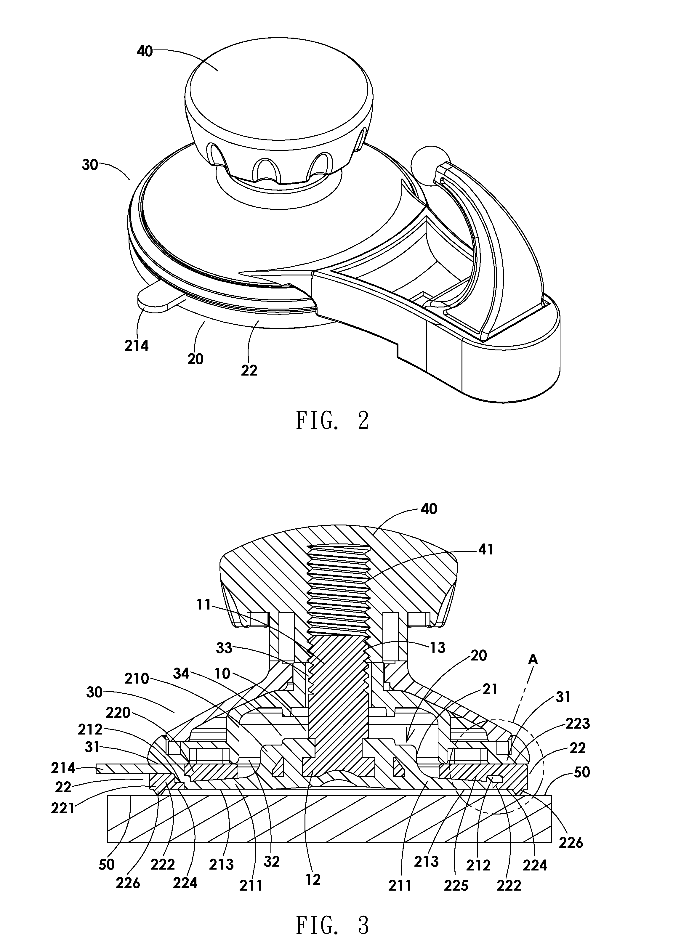 Vacuum retaining device capable of reuse