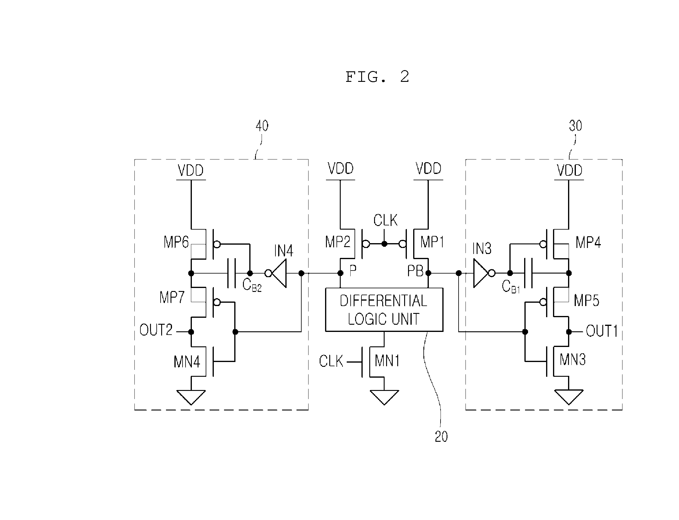 CMOS differential logic circuit using voltage boosting technique