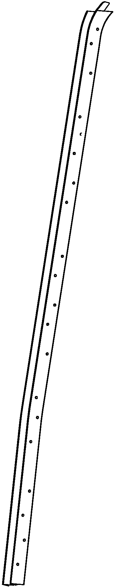 End corner post molding process of track vehicle