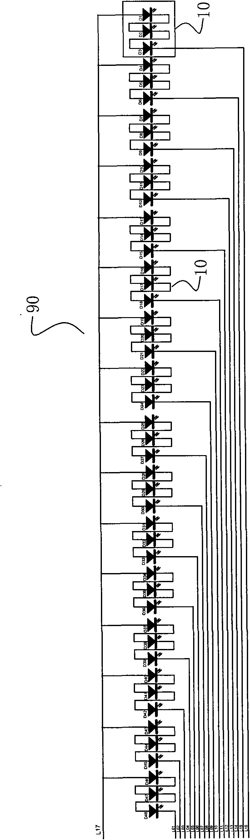 Multi-loop decorative lamp and decorative lamp bank