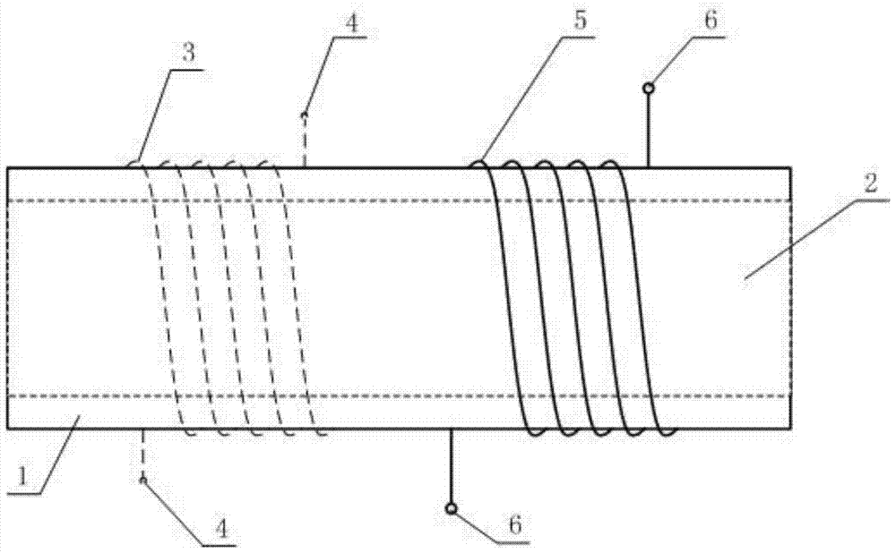 Two-phase flow holdup measurement method based on electromagnetic eddy current detection