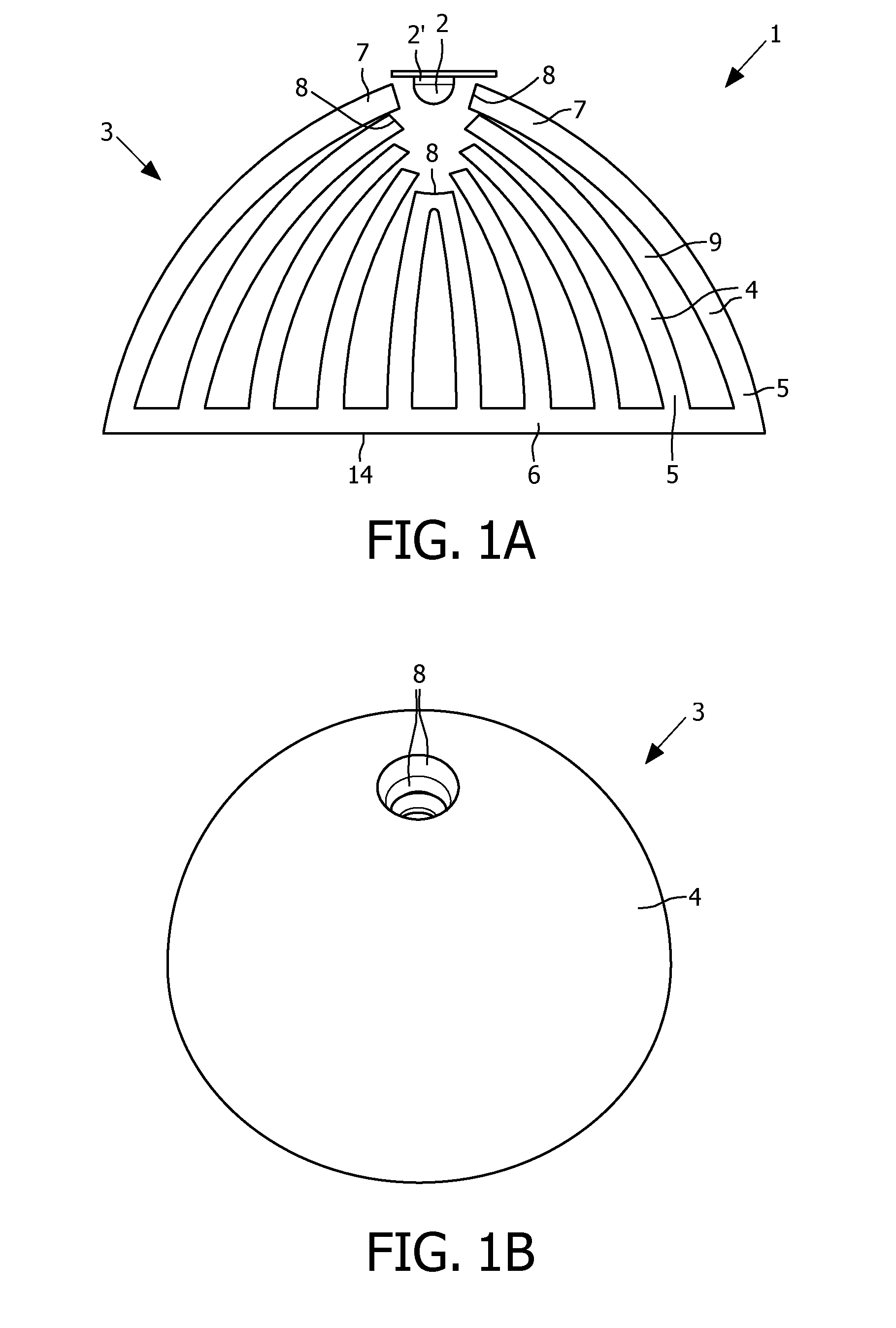 Lighting device having a lens including a plurality of interconnected elongated light-guiding elements