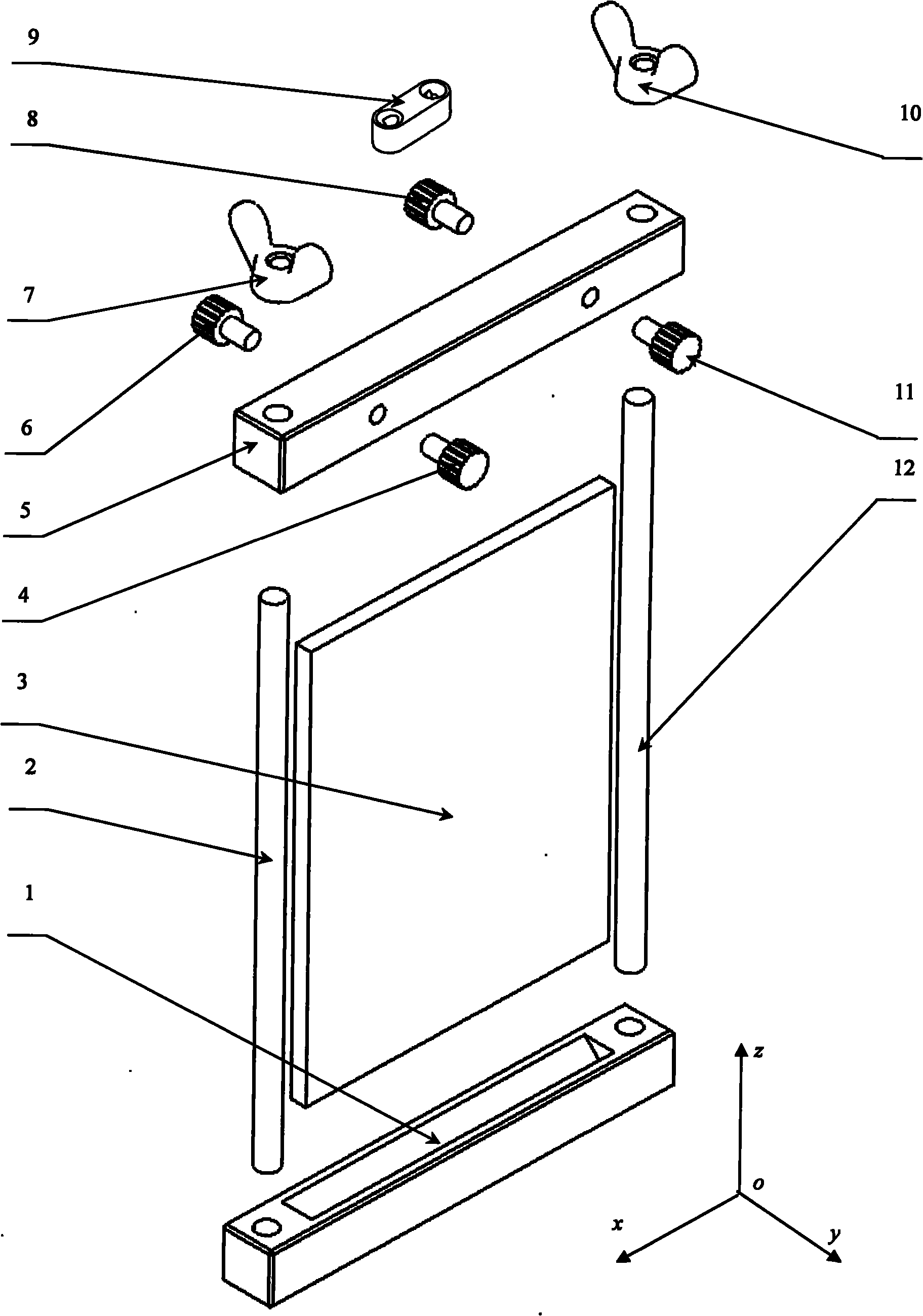 Plane mirror positioning device capable of adjusting position