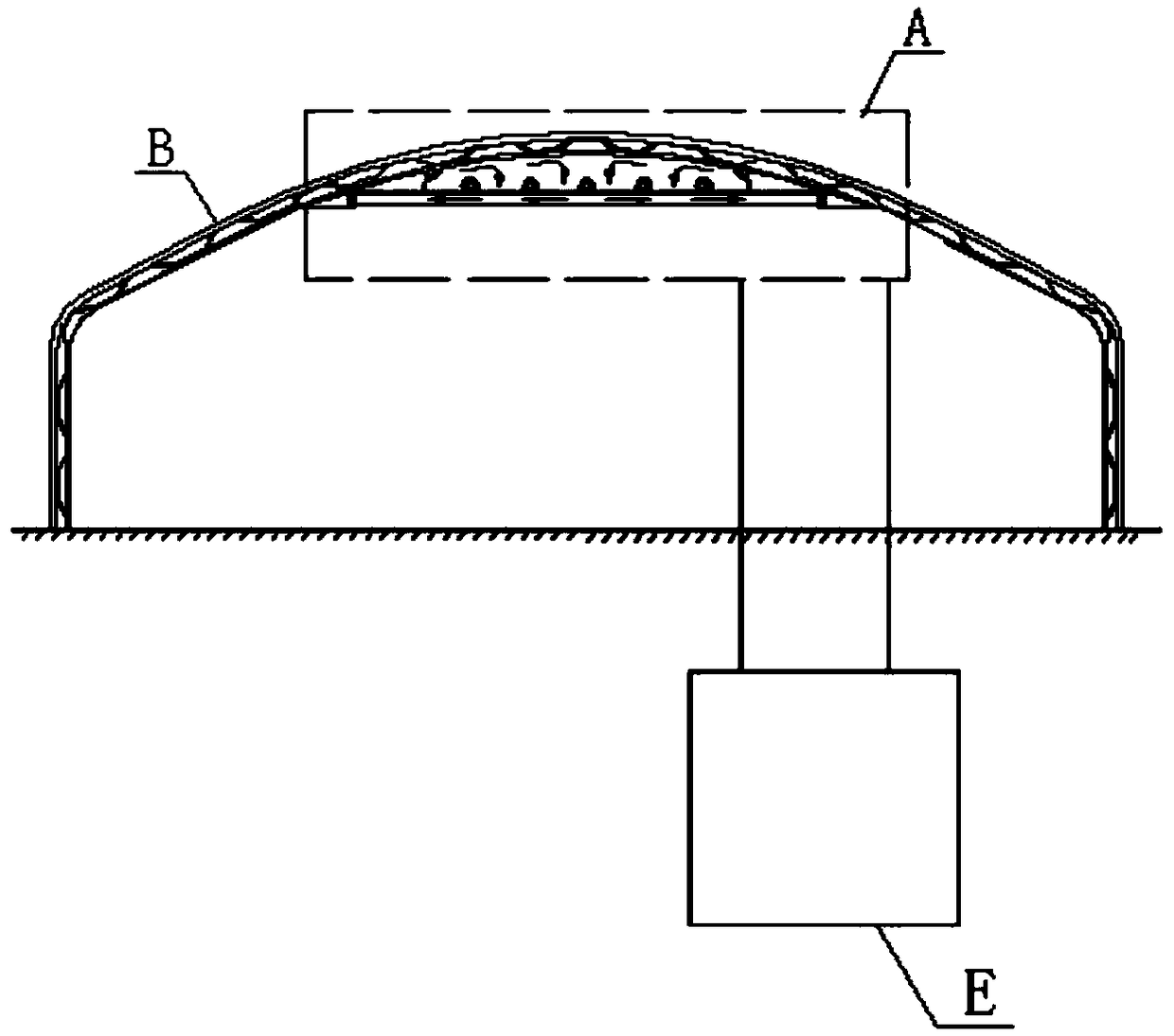 Heat pump power generation device of greenhouse power generation system