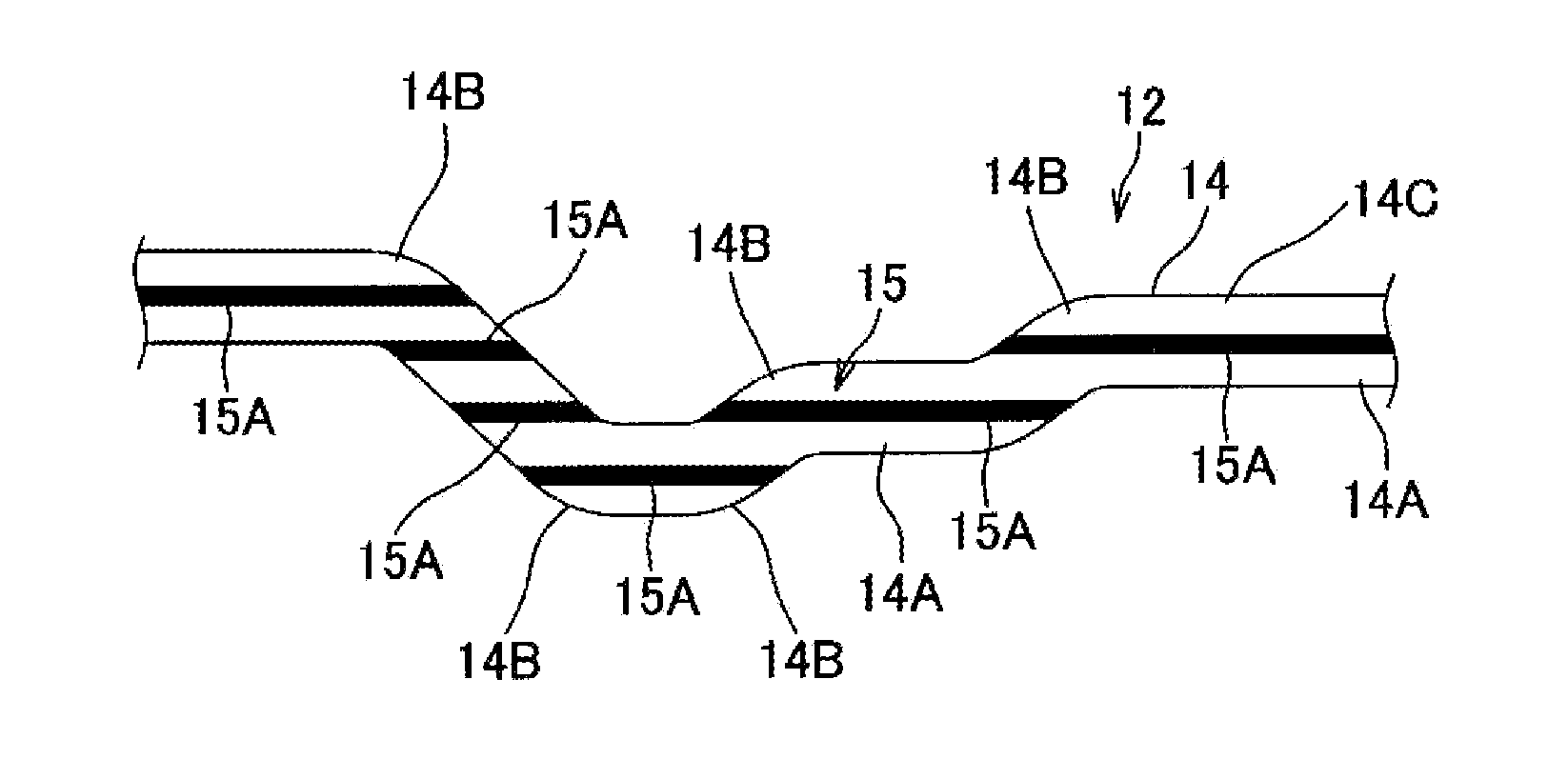 Exterior member and electric wire wiring structure