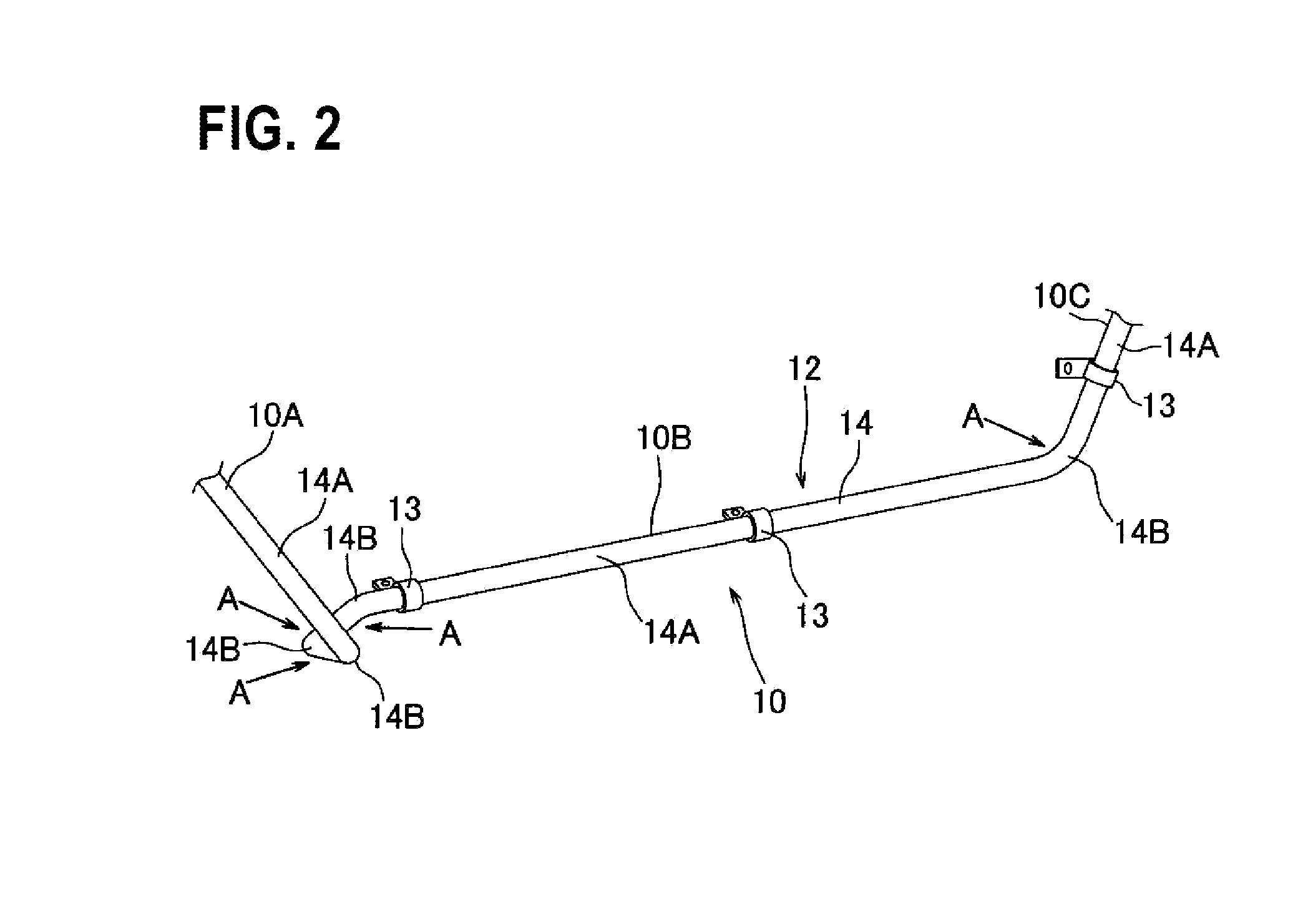 Exterior member and electric wire wiring structure