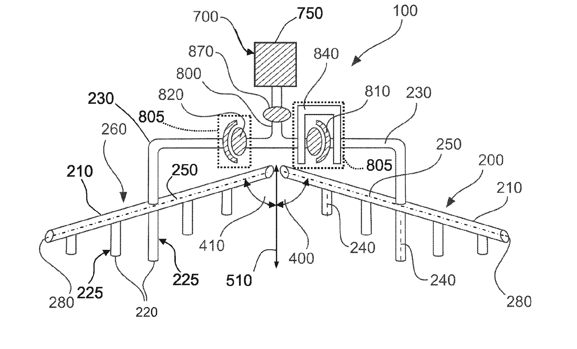 Device for applying a foaming reaction mixture