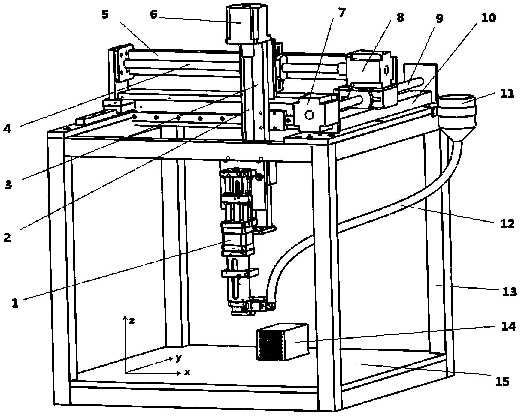 Three-dimensional printer for printing liquid materials