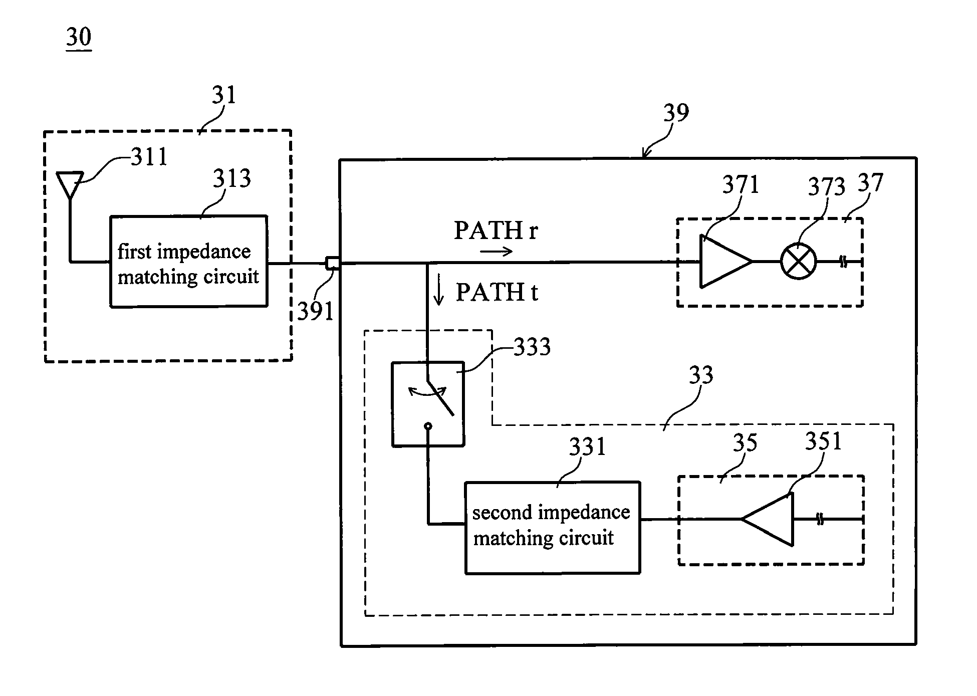 Front-end circuit of the wireless transceiver