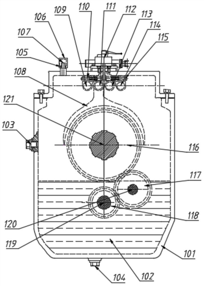 Oil circulation device and method of a pressure changing device