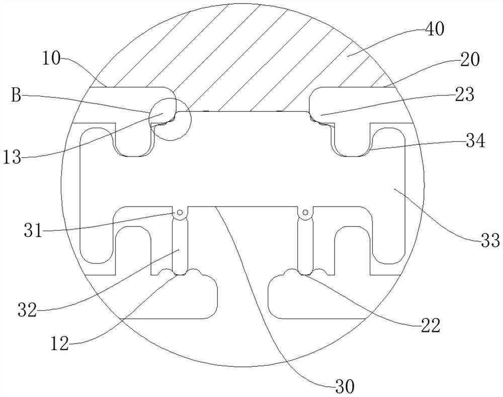 A pouring heat-insulating aluminum profile