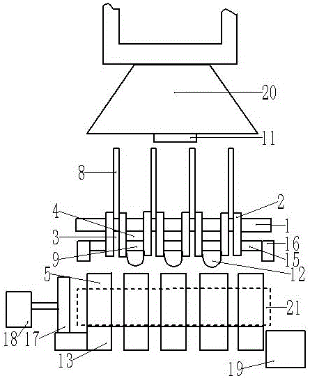Automatic clamping and cutting device