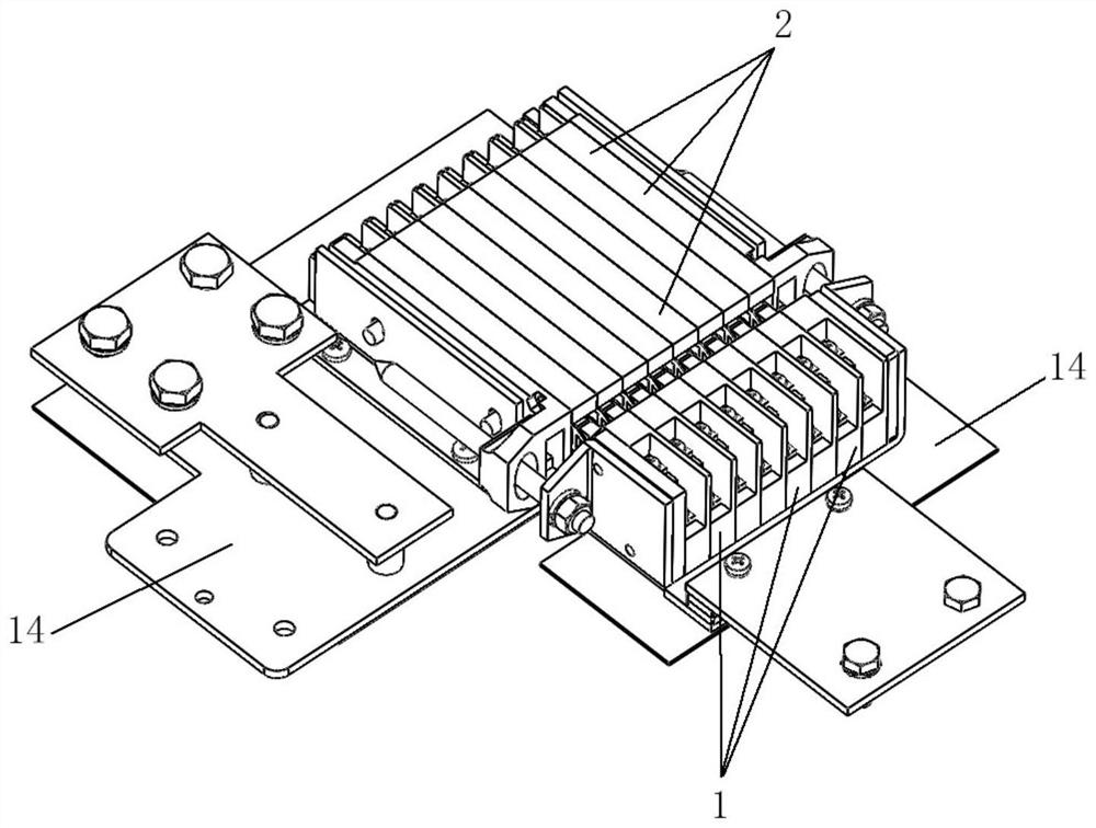 Electric contact device for universal circuit breaker