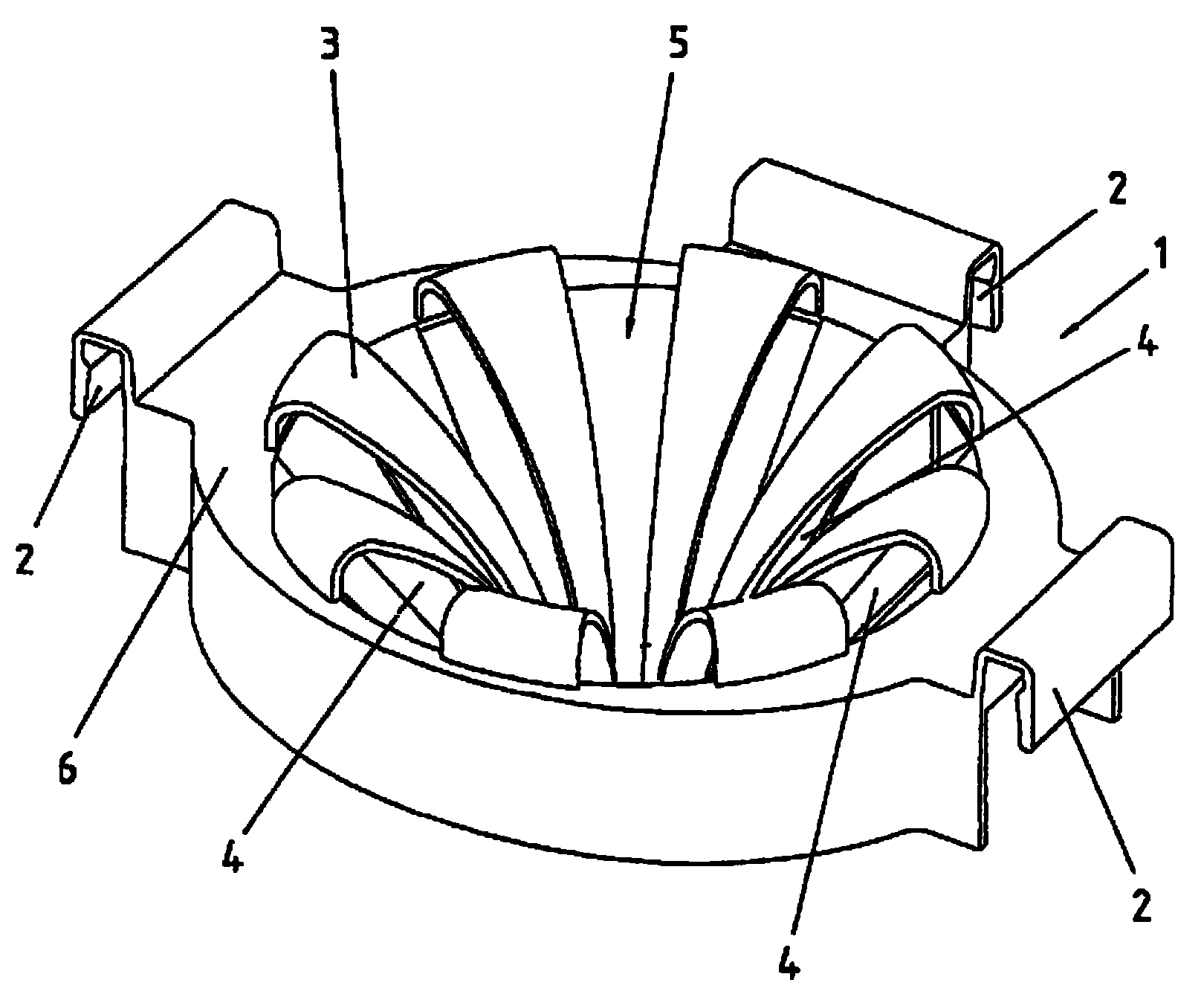 Wring-out device for cleaning element for wetting and moisting cleaning tool
