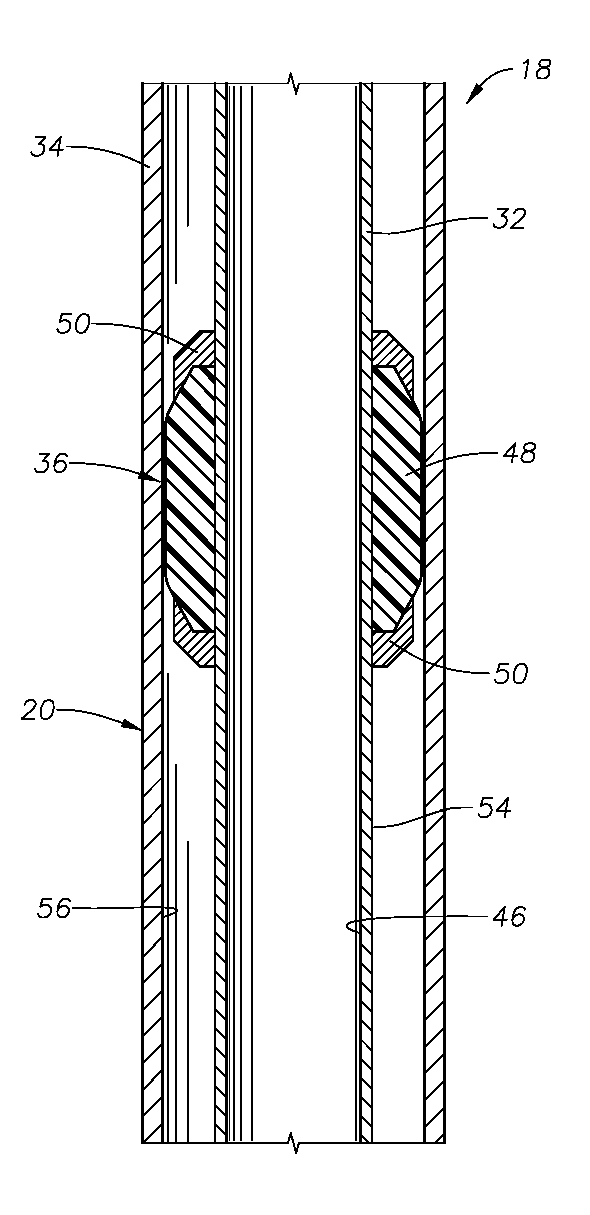 Dual-Walled Running String for Electric Devices with Power Transmission Through Running String