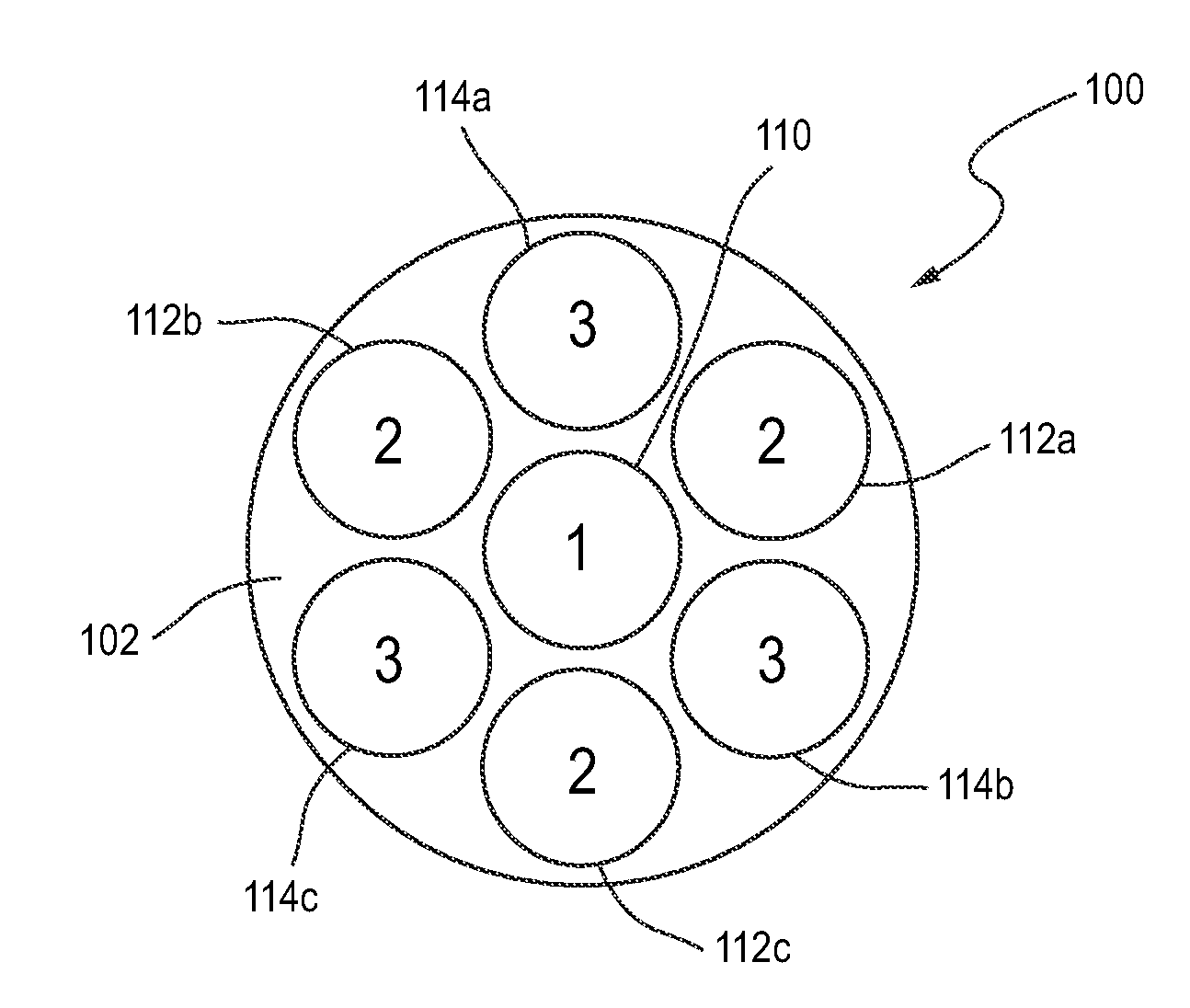 Turbine combustor with fuel nozzles having inner and outer fuel circuits