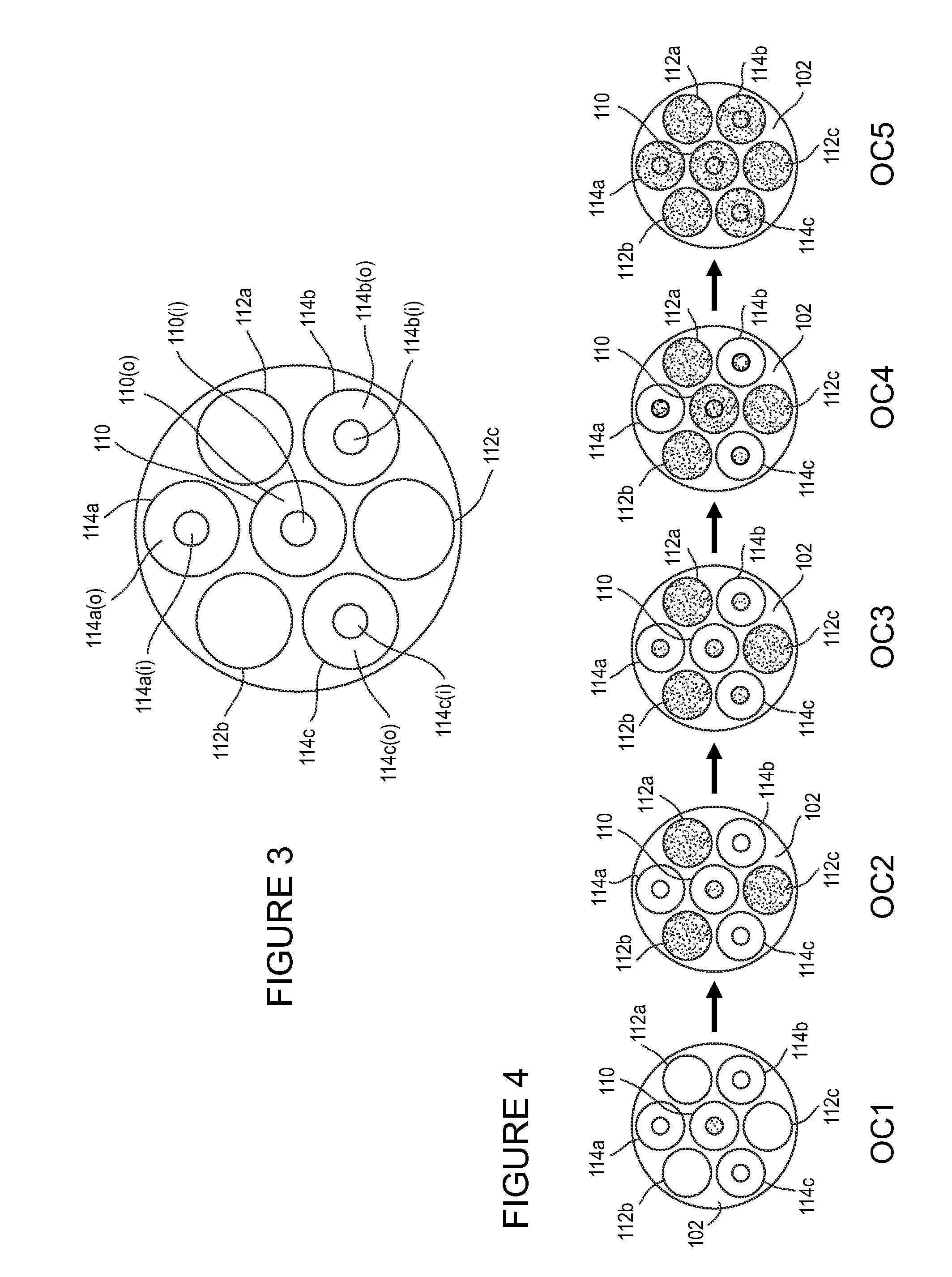 Turbine combustor with fuel nozzles having inner and outer fuel circuits