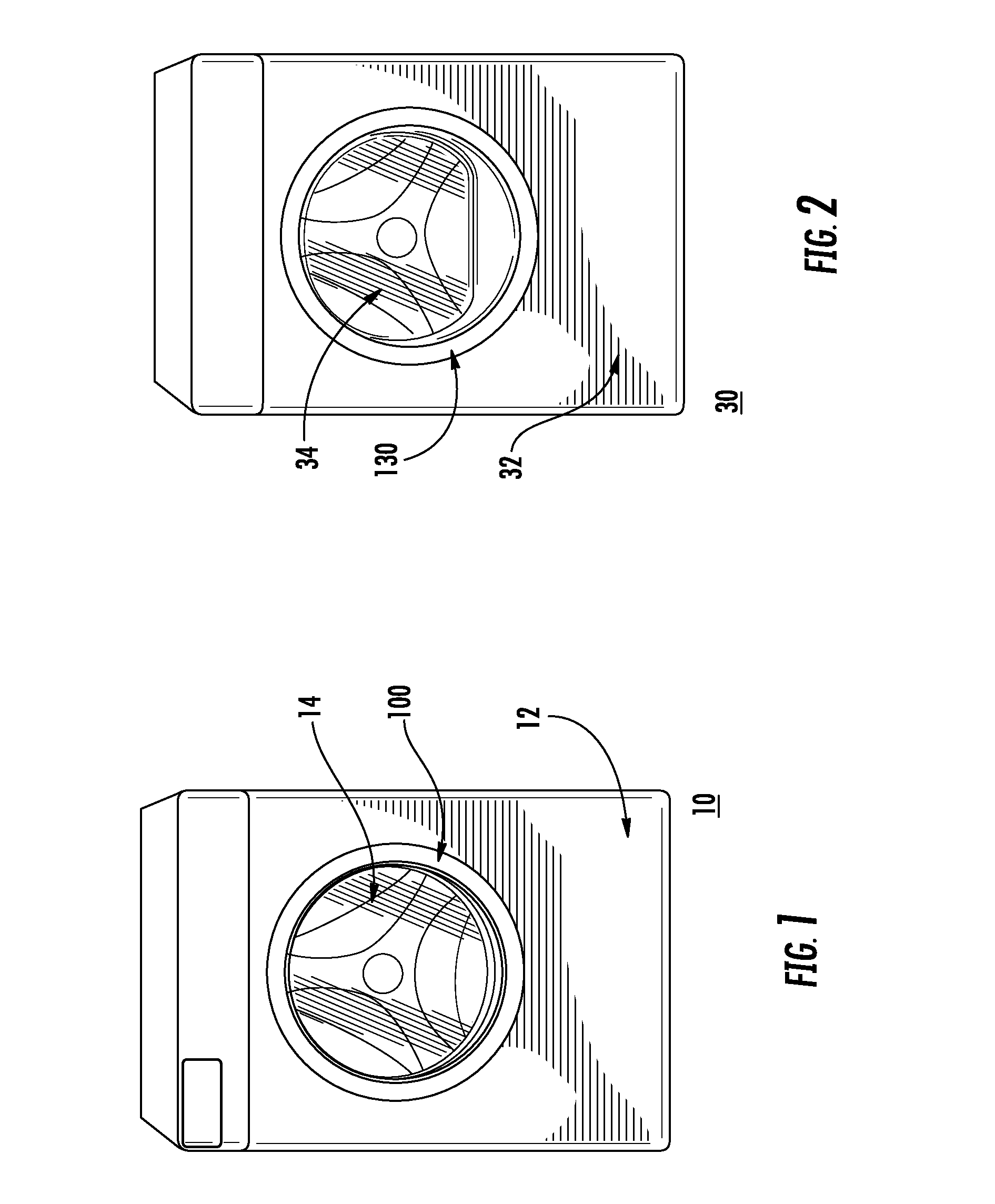 Inner ring having a funnel element for a household appliance door