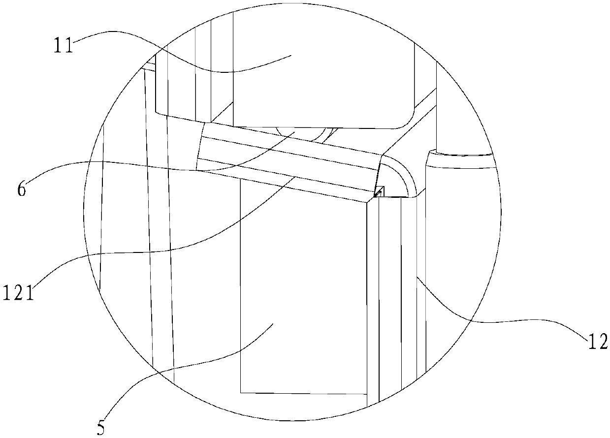 Inner container structure of oven