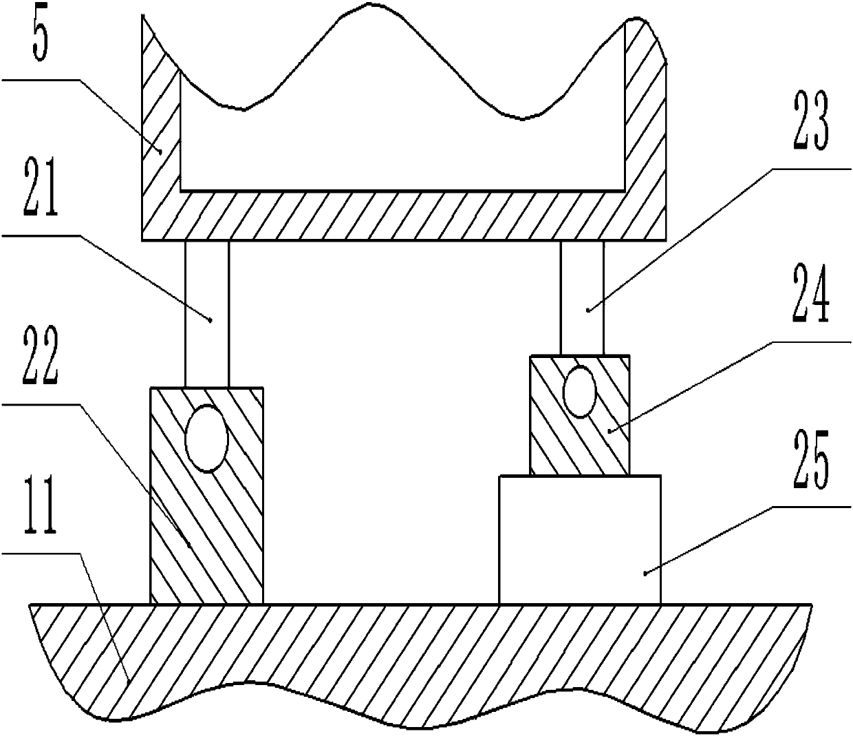 Movable building waste treatment device