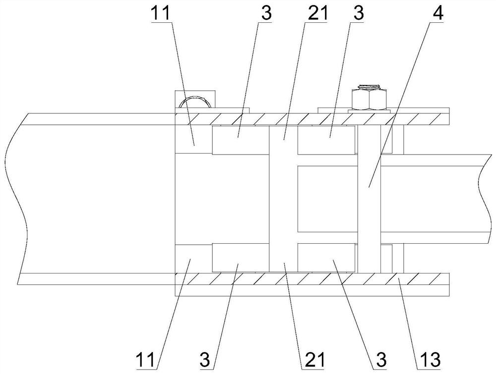 Connecting structure and method for integrated profile steel and cross beam