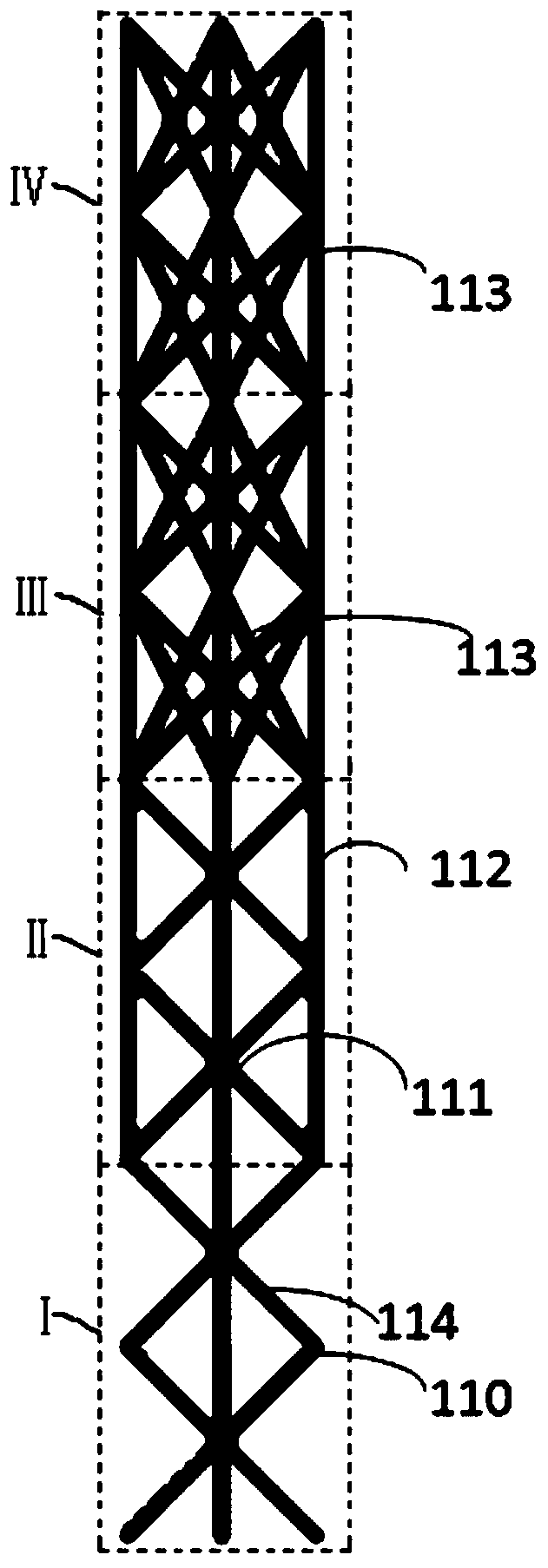 Gradient lattice structure for additive manufacturing and design method thereof