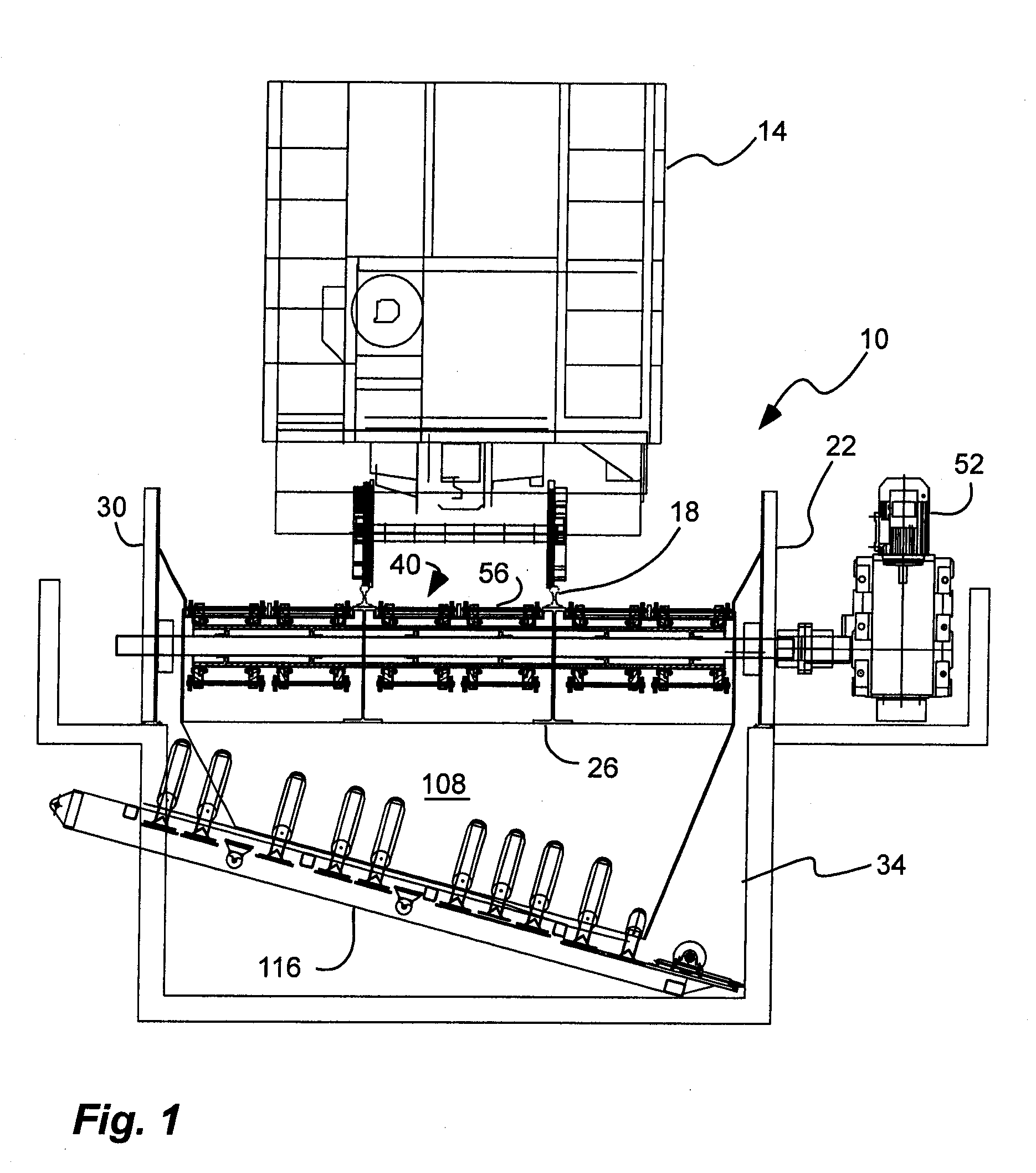 Unloading system and method for continuously moving rapid discharge railcars