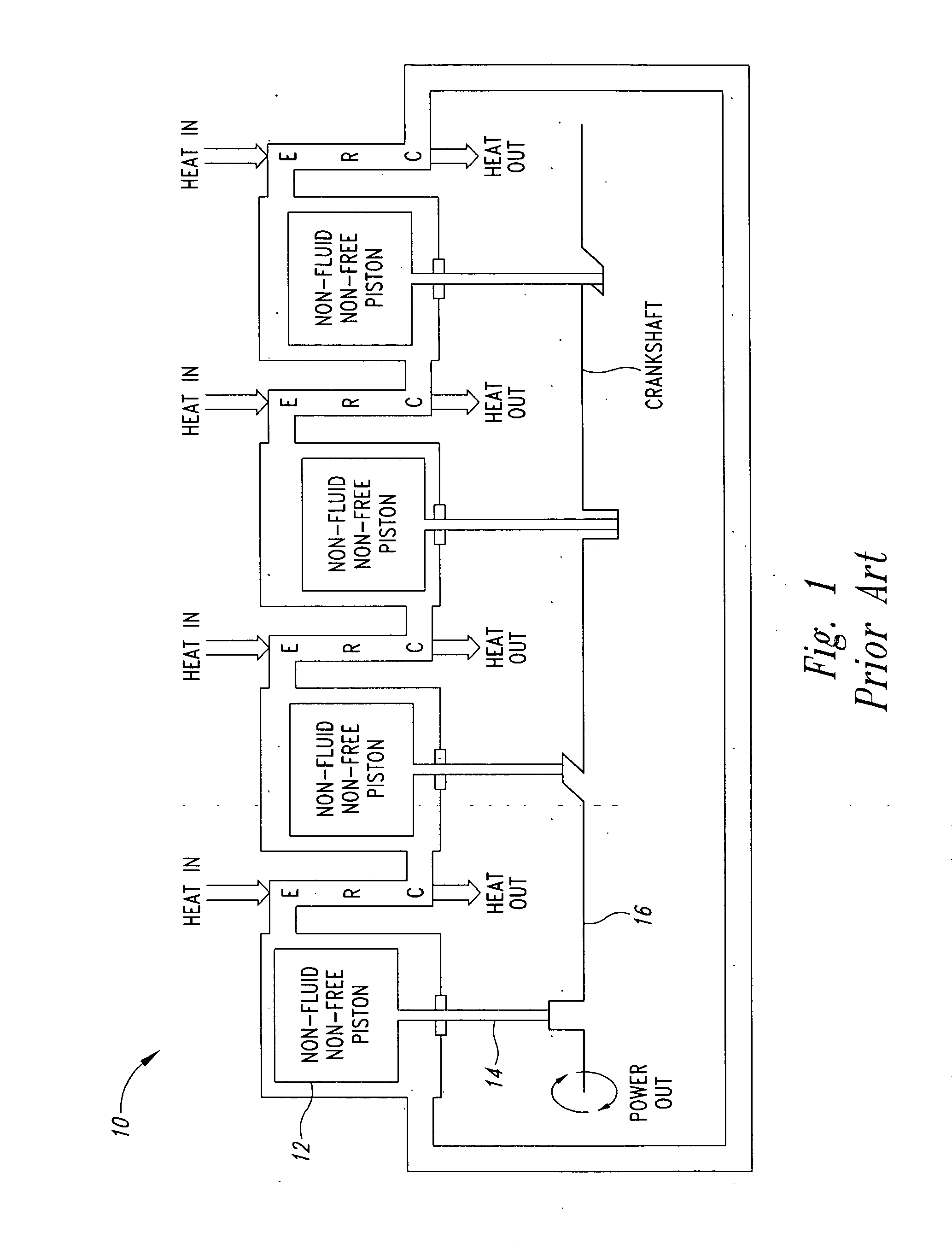 Double acting thermodynamically resonant free-piston multicylinder stirling system and method