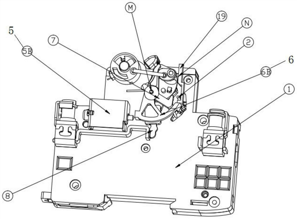 Coaxial circuit breaker tripping device