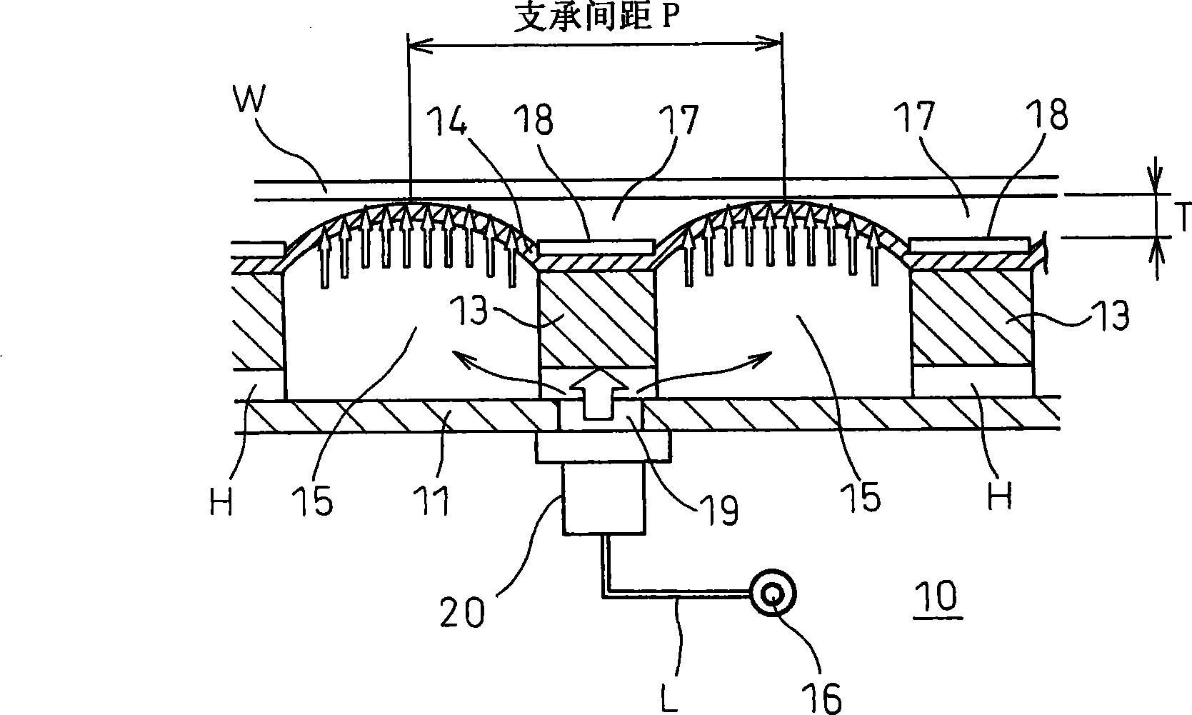 Workpiece supporting device