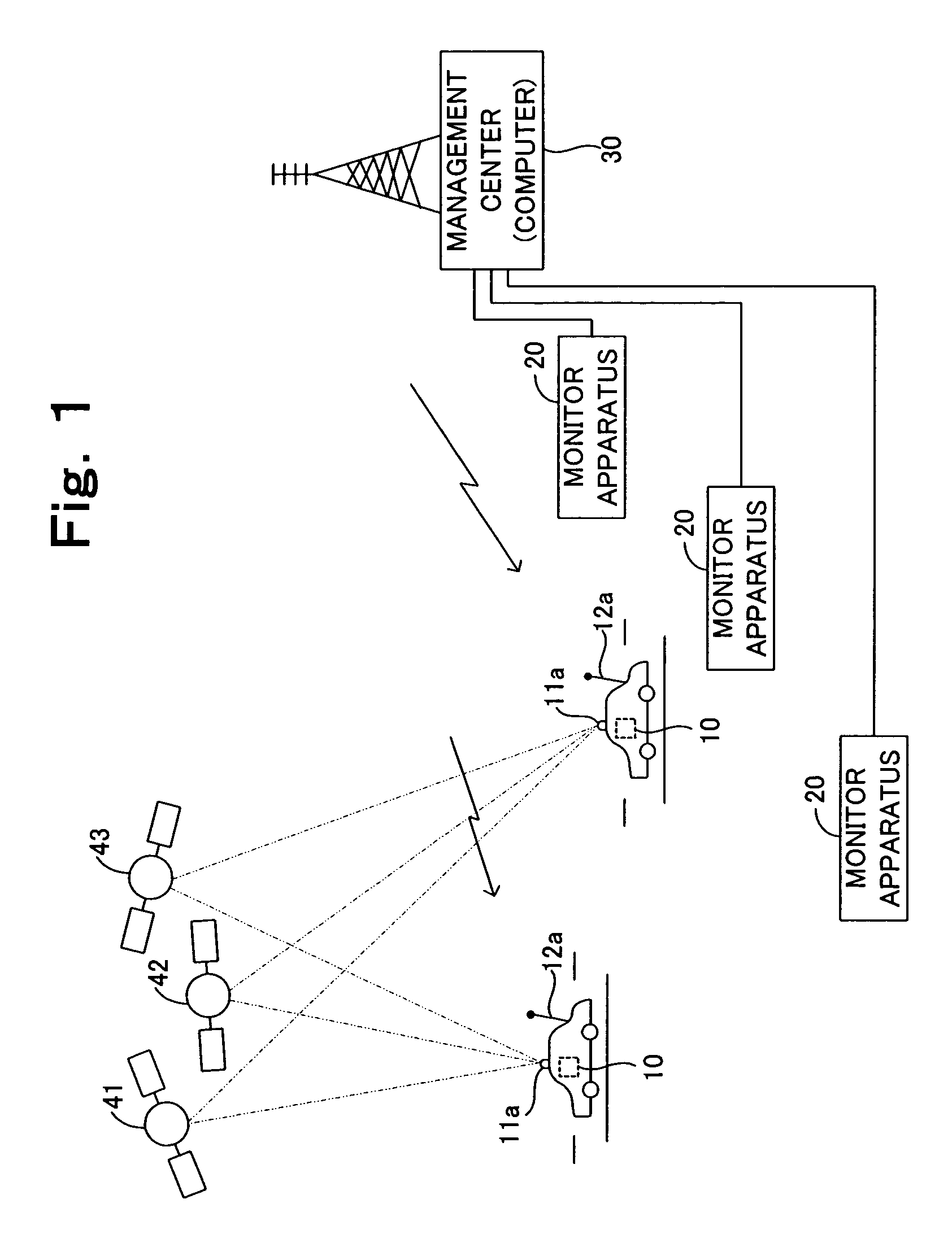 Monitoring system for automatic charging apparatus for vehicle