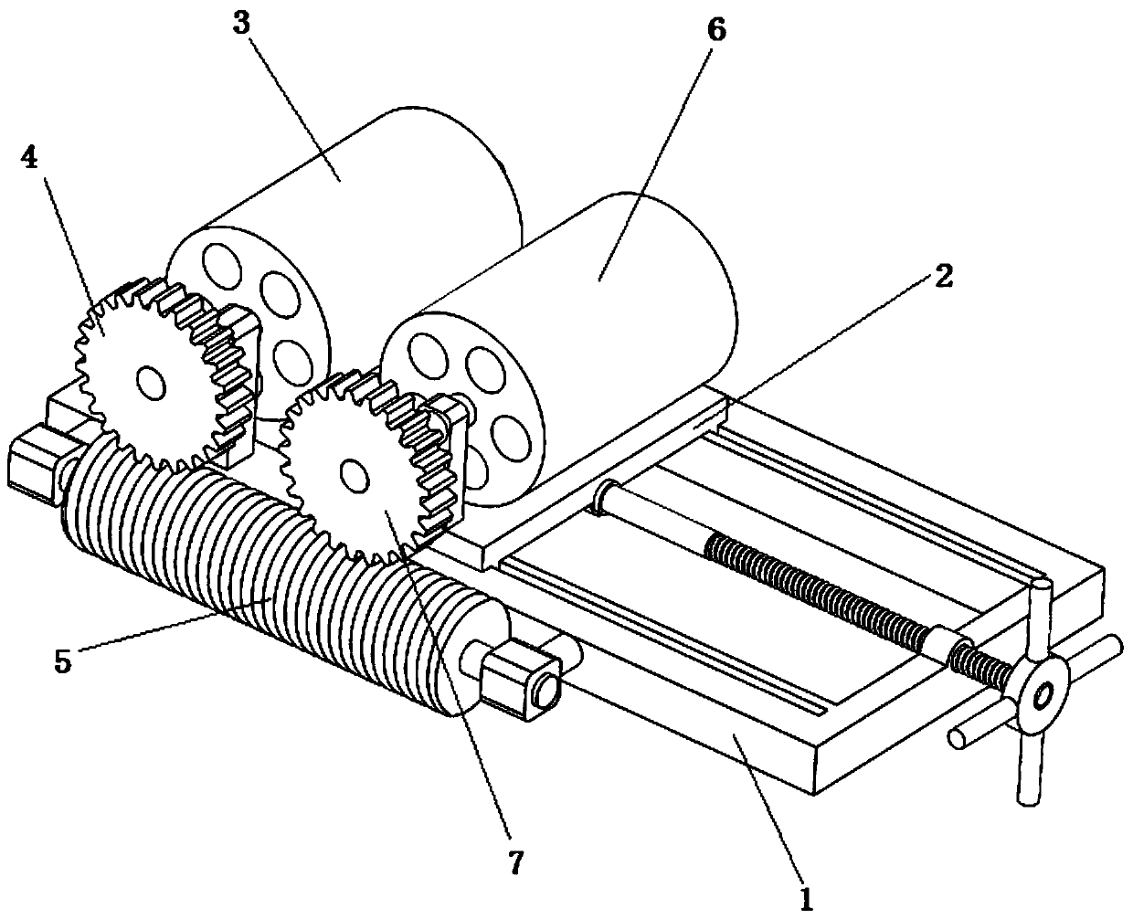 A pressing device for corrugated cardboard single-sided machine