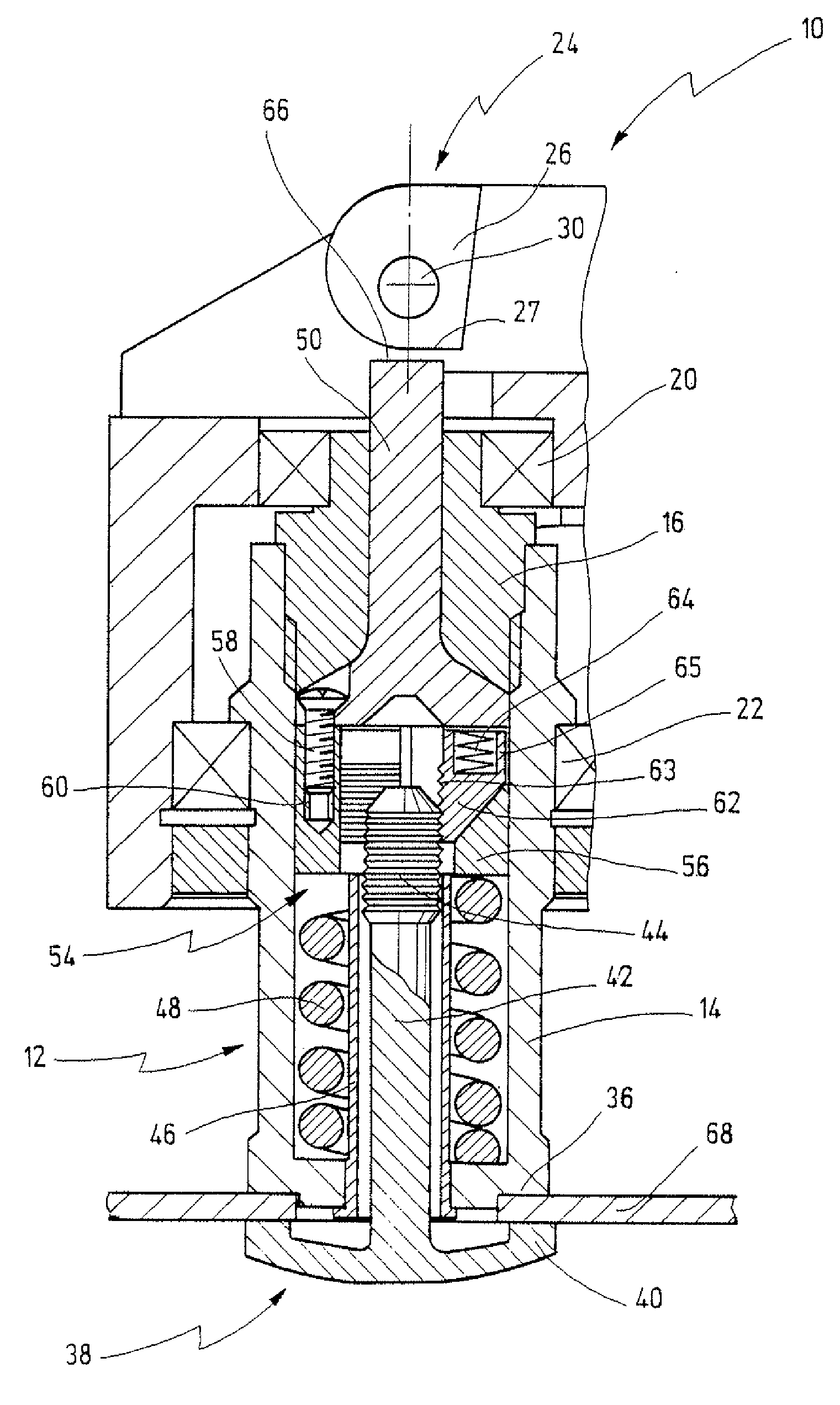 Hand-held power tool with clamping device for a tool