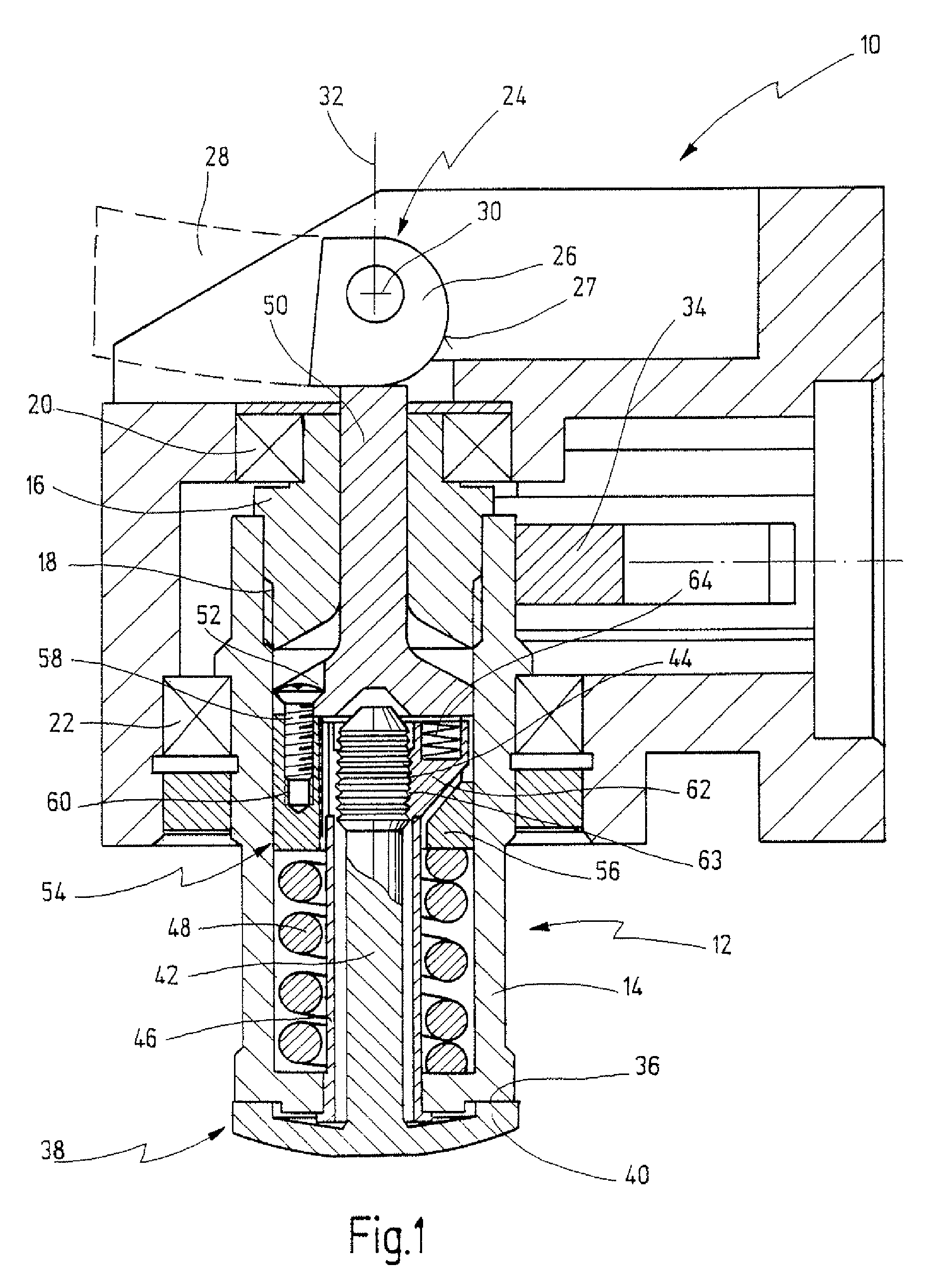 Hand-held power tool with clamping device for a tool
