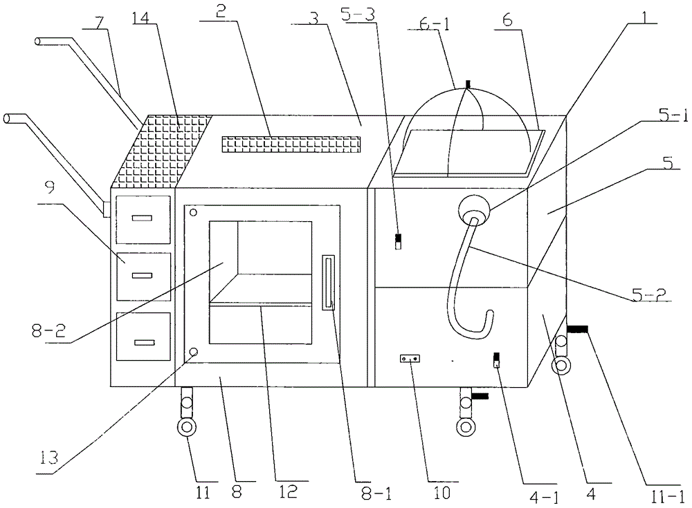 Multifunctional anti-infection nursing vehicle