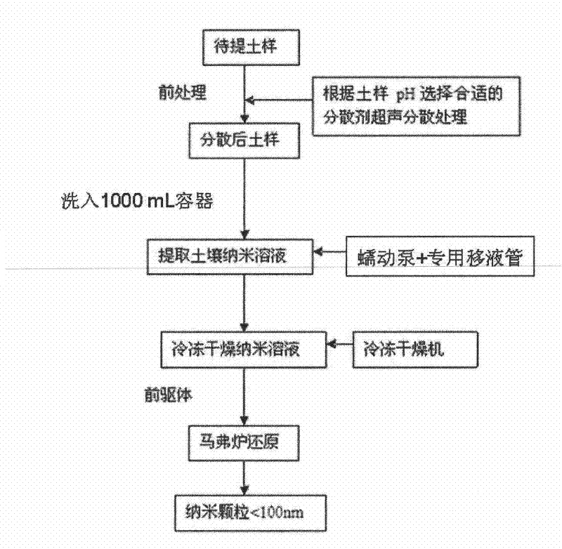 Method for extracting nanoparticle from soil