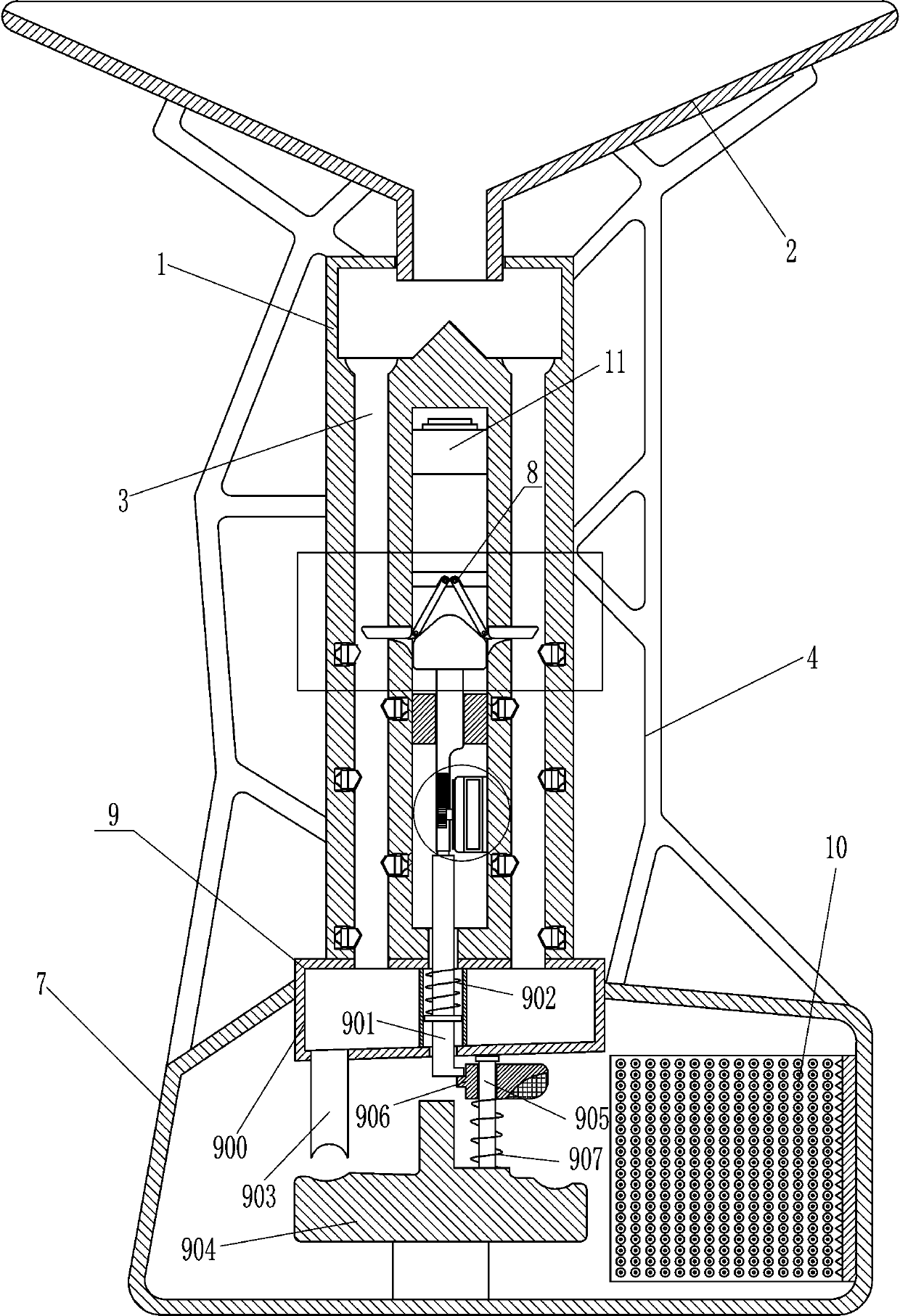 Extrusion-type camellia fruit huller for grain and oil processing