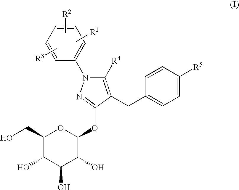 Glucopyranosyloxypyrazole derivatives and medicinal use thereof