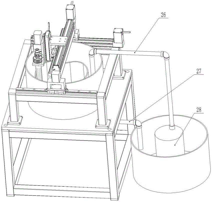 Variable-camber section inner cylindrical surface airflow assisting abrasive flow polishing device