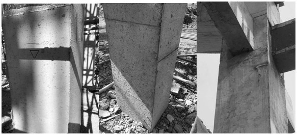 Concrete frame appearance quality defect repairing method