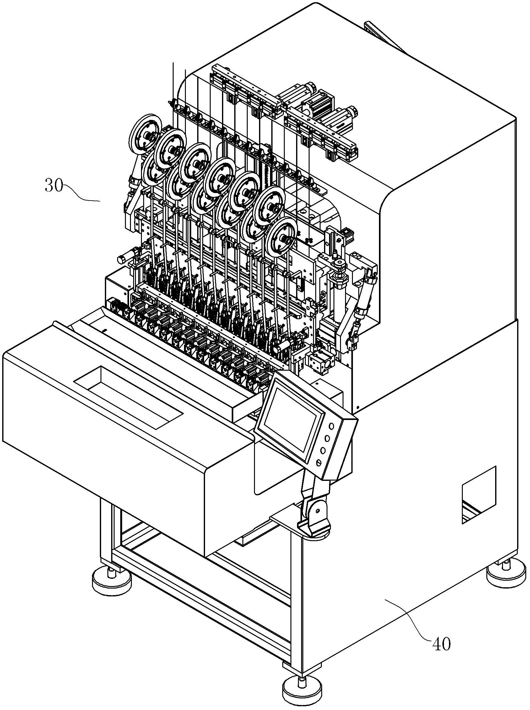 Automatic rubber-coating device installed on automatic coil winding machine